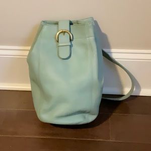 Coach Rare Vintage Large Leather Buckle Sling Backpack Mint 4160